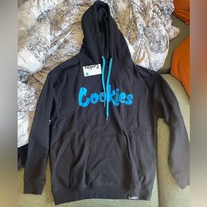 New with tags - Cookies - hoodie black & blue - size Large